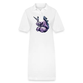 Musculation Muscles Licorne Musculation - Robe polo bio PAIGER Stanley/Stella Femme - blanc - Devant