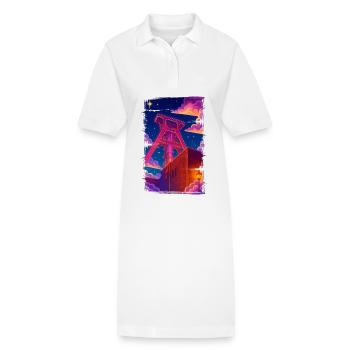 Tour d’extraction Mine de Ruhrpott - Robe polo bio PAIGER Stanley/Stella Femme - blanc - Devant