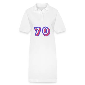 70. 70 ANS. 70e ANNIVERSAIRE. ANNIVERSAIRE 70 ANS. - Robe polo bio PAIGER Stanley/Stella Femme - blanc - Devant