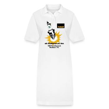 Zündkerzen Werbung DDR Retro - Stanley/Stella Frauen Bio-Polokleid PAIGER - Weiß - Vorne