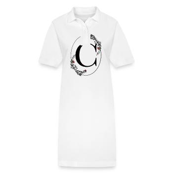 Buchstabe C - Stanley/Stella Frauen Bio-Polokleid PAIGER - Weiß - Vorne
