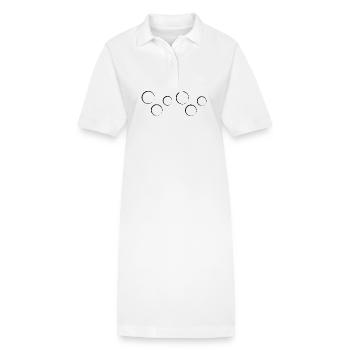 sechs kreise kreis form symbol - Stanley/Stella Frauen Bio-Polokleid PAIGER - Weiß - Vorne