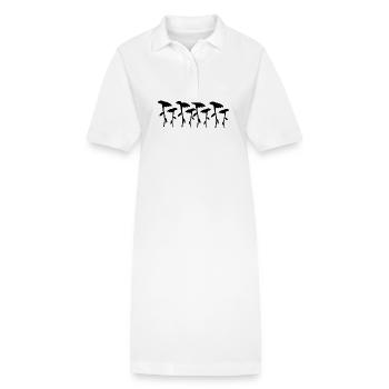 Fleur symbole fleur huit fleurs - Robe polo bio PAIGER Stanley/Stella Femme - blanc - Devant