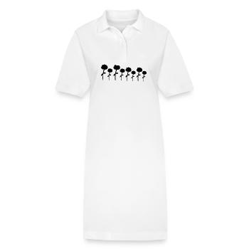 pflanze pflanzen blumen rose symbol - Stanley/Stella Frauen Bio-Polokleid PAIGER - Weiß - Vorne