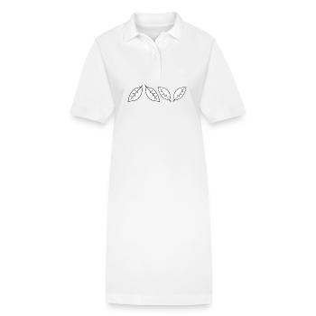Quatre feuilles feuille symbole forme forme - Robe polo bio PAIGER Stanley/Stella Femme - blanc - Devant