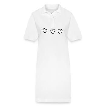 drei herzen herz - Stanley/Stella Frauen Bio-Polokleid PAIGER - Weiß - Vorne