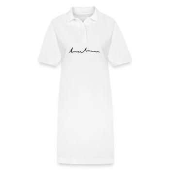 Line Font Text Grass - Stanley/Stella PAIGER Organic Women’s Polo Dress - white - Front