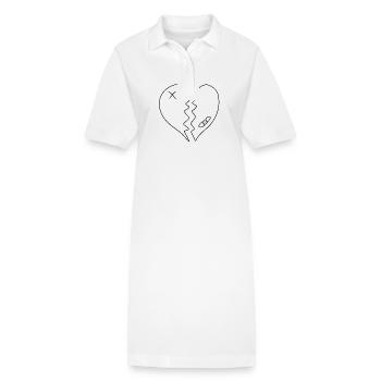 Cicatrices au cœur brisé - Robe polo bio PAIGER Stanley/Stella Femme - blanc - Devant