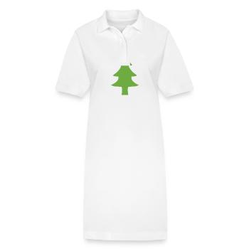 Tannenbaum baum natur grün - Stanley/Stella Frauen Bio-Polokleid PAIGER - Weiß - Vorne