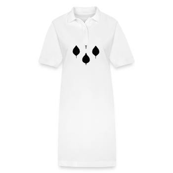 vier Blätter blatt natur - Stanley/Stella Frauen Bio-Polokleid PAIGER - Weiß - Vorne