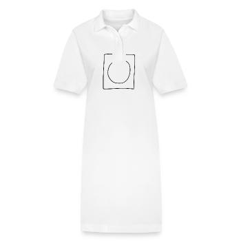 kreis quadrat symbol - Stanley/Stella Frauen Bio-Polokleid PAIGER - Weiß - Vorne
