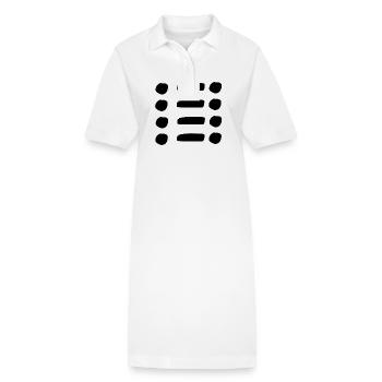 Ligne, points, point, forme, symbole - Robe polo bio PAIGER Stanley/Stella Femme - blanc - Devant