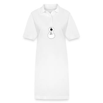 gitarre symbol Musik hören instrument - Stanley/Stella Frauen Bio-Polokleid PAIGER - Weiß - Vorne