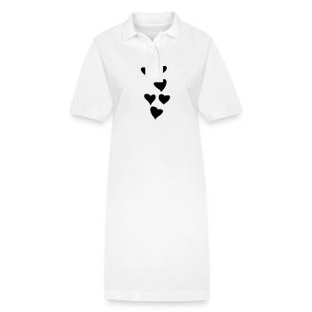 herzen muster herz - Stanley/Stella Frauen Bio-Polokleid PAIGER - Weiß - Vorne