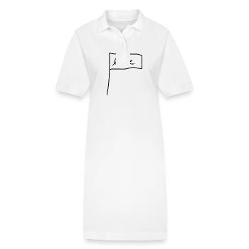 Drapeau Symbole Forme Amour - Robe polo bio PAIGER Stanley/Stella Femme - blanc - Devant