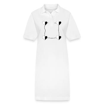 vier herzen rahmen - Stanley/Stella Frauen Bio-Polokleid PAIGER - Weiß - Vorne