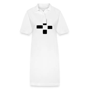 viereck muster vier formen form - Stanley/Stella Frauen Bio-Polokleid PAIGER - Weiß - Vorne