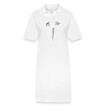symbole fleur symbole forme plante - Robe polo bio PAIGER Stanley/Stella Femme - blanc - Devant