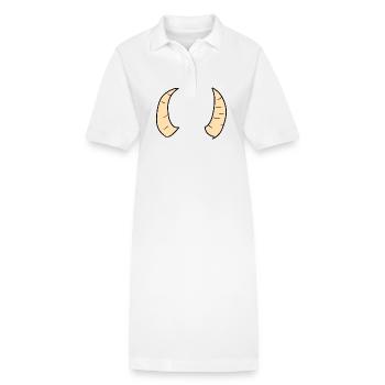 Corne Cornes Symbole Jaune - Robe polo bio PAIGER Stanley/Stella Femme - blanc - Devant