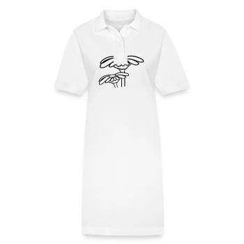 symbole fleur symbole fleurs végétales - Robe polo bio PAIGER Stanley/Stella Femme - blanc - Devant
