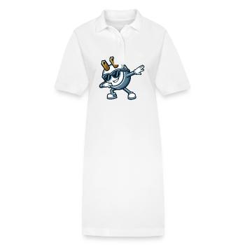 Cooler Elektriker Dabbing Cartoon - Stanley/Stella Frauen Bio-Polokleid PAIGER - Weiß - Vorne