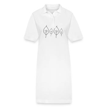 Symbole de plantation de feuilles de feuilles - Robe polo bio PAIGER Stanley/Stella Femme - blanc - Devant