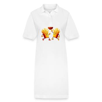 Basketballspieler Fast Food Pommes - Stanley/Stella Frauen Bio-Polokleid PAIGER - Weiß - Vorne