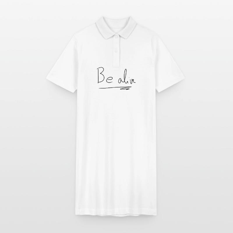 Be alive text Stanley/Stella PAIGER Organic Women’s Polo Dress