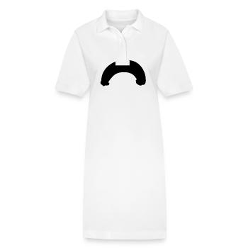 bogen symbol linie - Stanley/Stella Frauen Bio-Polokleid PAIGER - Weiß - Vorne
