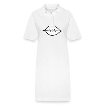 Feuille Symbole Forme Nature - Robe polo bio PAIGER Stanley/Stella Femme - blanc - Devant