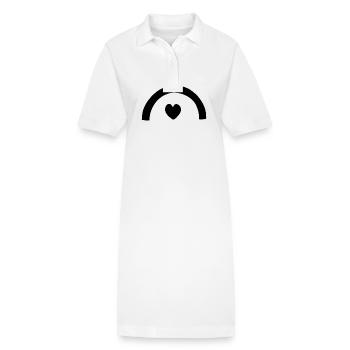 herz bogen form symbol formen - Stanley/Stella Frauen Bio-Polokleid PAIGER - Weiß - Vorne