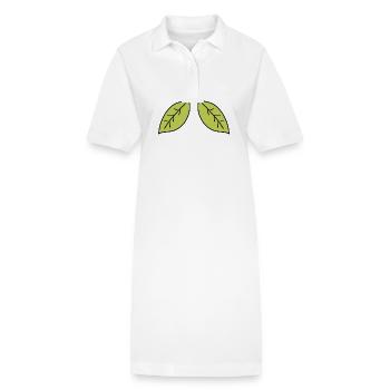 zwei Blätter blatt grün symbol - Stanley/Stella Frauen Bio-Polokleid PAIGER - Weiß - Vorne