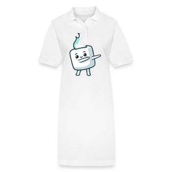 Süßer Marshmallow Dabbing Zucker Comic - Stanley/Stella Frauen Bio-Polokleid PAIGER - Weiß - Vorne