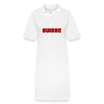 SCHWEIZ. LAND. GENF. SCHWEIZ. HUMOR. LAND - Stanley/Stella Frauen Bio-Polokleid PAIGER - Weiß - Vorne