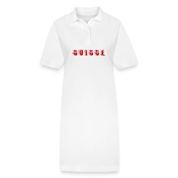 SWITZERLAND. COUNTRY - Stanley/Stella PAIGER Organic Women’s Polo Dress - white - Front
