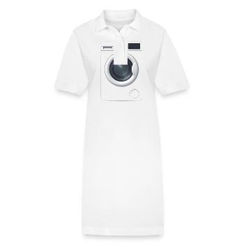 Carnaval de remplacement de costume de machine à laver - Robe polo bio PAIGER Stanley/Stella Femme - blanc - Devant