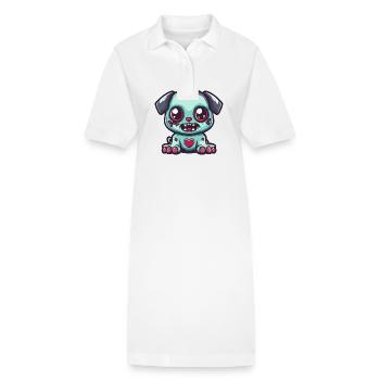 Hund Halloween Zombie Baby - Stanley/Stella Frauen Bio-Polokleid PAIGER - Weiß - Vorne
