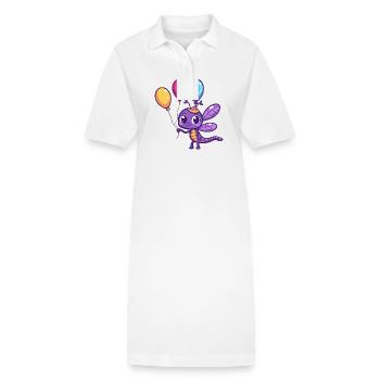Libelle Geburtstag Baby - Stanley/Stella Frauen Bio-Polokleid PAIGER - Weiß - Vorne