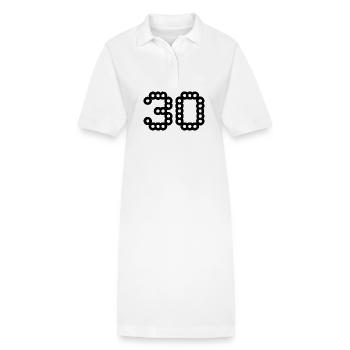 30. 30 YEARS. 30th ANNIVERSARY. 30 YEARS ANNIVERSARY. - Stanley/Stella PAIGER Organic Women’s Polo Dress - white - Front