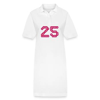 25. 25 ANS. 25e ANNIVERSAIRE. ANNIVERSAIRE 25 ANS. - Robe polo bio PAIGER Stanley/Stella Femme - blanc - Devant