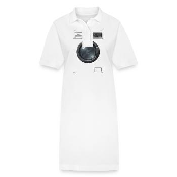 Costume de machine à laver Carnaval drôle Carnaval - Robe polo bio PAIGER Stanley/Stella Femme - blanc - Devant