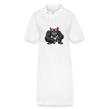 Gorilla Tier - Stanley/Stella Frauen Bio-Polokleid PAIGER - Weiß - Vorne