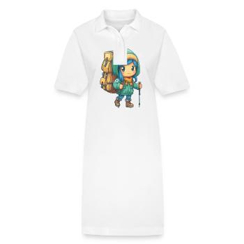 La randonnée, pas seulement pour les enfants - Robe polo bio PAIGER Stanley/Stella Femme - blanc - Devant