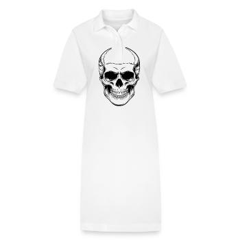 Tête de mort - Robe polo bio PAIGER Stanley/Stella Femme - blanc - Devant