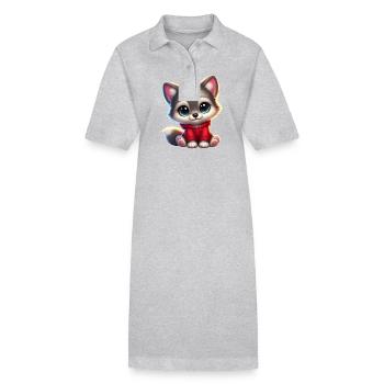 wolf 8 - Robe polo bio PAIGER Stanley/Stella Femme - noir - Devant