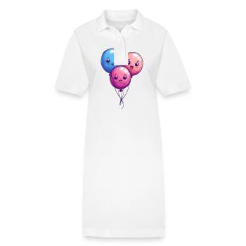 Balloons for children - Stanley/Stella PAIGER Organic Women’s Polo Dress - white - Front