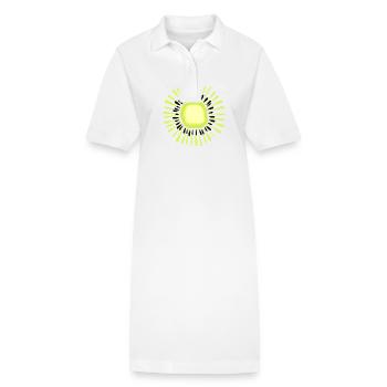 Kiwi Früchte Kostümersatz Karneval Fasching - Stanley/Stella Frauen Bio-Polokleid PAIGER - Weiß - Vorne