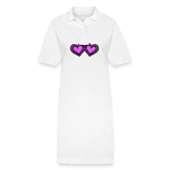 Herzen Symbol Ehe Liebe - Stanley/Stella Frauen Bio-Polokleid PAIGER - Weiß - Vorne