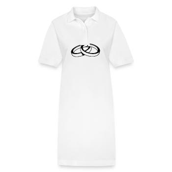 Symbole des alliances - Robe polo bio PAIGER Stanley/Stella Femme - blanc - Devant
