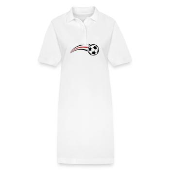 Queue de symbole de football - Robe polo bio PAIGER Stanley/Stella Femme - blanc - Devant